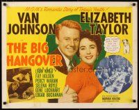 1z042 BIG HANGOVER 1/2sh '50 cool portrait of pretty Elizabeth Taylor & Van Johnson!