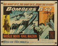1z058 BOMBERS B-52 1/2sh '57 sexy Natalie Wood & Karl Malden, cool art of military planes!