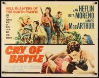 1z101 CRY OF BATTLE 1/2sh '63 Van Heflin, Rita Moreno & James MacArthur in the South Pacific!