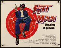 1z180 HIT MAN 1/2sh '73 Bernie Casey aims to please, classic blaxploitation art!