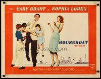 1z188 HOUSEBOAT style A 1/2sh '58 romantic close up of Cary Grant & beautiful Sophia Loren!