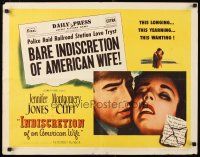 1z199 INDISCRETION OF AN AMERICAN WIFE style A 1/2sh '54 De Sica, Jennifer Jones, Montgomery Clift