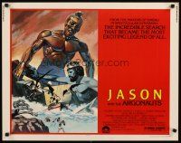 1z214 JASON & THE ARGONAUTS 1/2sh R78 great special fx by Ray Harryhausen, Meyer art of colossus!