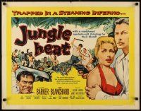 1z218 JUNGLE HEAT 1/2sh '57 super sexy Mari Blanchard & Lex Barker trapped in a steaming inferno!