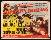 1z220 JUPITER'S DARLING style B 1/2sh '55 sexy Esther Williams & Howard Keel on chariot!