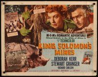 1z227 KING SOLOMON'S MINES style B 1/2sh '50 Deborah Kerr, Stewart Granger & Carlson in Africa!