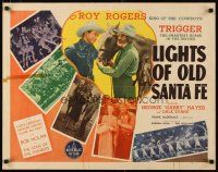 1z252 LIGHTS OF OLD SANTA FE style A 1/2sh '44 Gabby Hayes, Roy Rogers & Trigger + Dale Evans!
