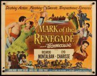 1z274 MARK OF THE RENEGADE style A 1/2sh '51 shirtless Ricardo Montalban w/sword & sexy Cyd Charisse