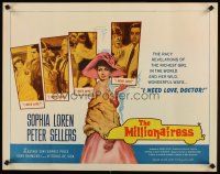 1z285 MILLIONAIRESS 1/2sh '60 beautiful Sophia Loren needs love, Peter Sellers!