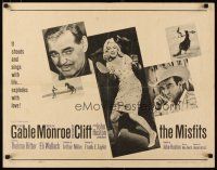 1z286 MISFITS 1/2sh '61 Clark Gable, sexy Marilyn Monroe, Montgomery Clift, John Huston