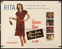 1z287 MISS SADIE THOMPSON 1/2sh '53 sexy Rita Hayworth swinging purse & turning it loose!