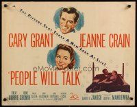 1z333 PEOPLE WILL TALK 1/2sh '51 Cary Grant loves pretty Jeanne Crain!