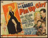 1z336 PIN UP GIRL 1/2sh '44 Joe E. Brown, Martha Raye, sexy full-length Betty Grable & her legs!