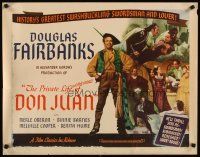 1z348 PRIVATE LIFE OF DON JUAN 1/2sh R47 Douglas Fairbanks full-length and with Merle Oberon!