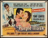 1z354 PURPLE MASK style B 1/2sh '55 masked avenger Tony Curtis w/pretty Colleen Miller!
