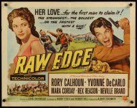 1z361 RAW EDGE style A 1/2sh '56 cowboy Rory Calhoun & sexy Yvonne De Carlo in a savage land!