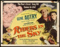 1z368 RIDERS IN THE SKY style A 1/2sh '49 Gene Autry's great song hit comes to life!