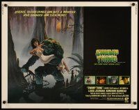1z436 SWAMP THING 1/2sh '82 Wes Craven, Richard Hescox art of him holding sexy Adrienne Barbeau!