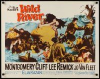 1z496 WILD RIVER 1/2sh '60 directed by Elia Kazan, Montgomery Clift embraces Lee Remick!