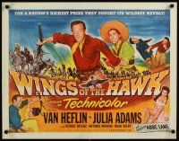1z498 WINGS OF THE HAWK style A 1/2sh '53 Van Heflin, Julia Adams, Abbe Lane, by Budd Boetticher