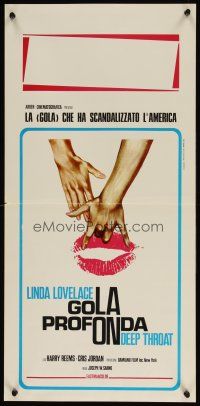 1z796 DEEP THROAT II Italian locandina '75 Linda Lovelace, cool different artwork!