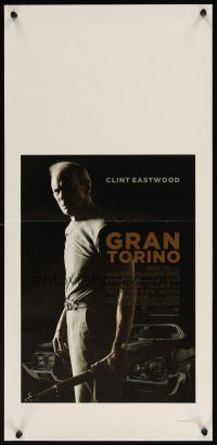 1z820 GRAN TORINO Italian locandina '08 cool image of Clint Eastwood with rifle & car!