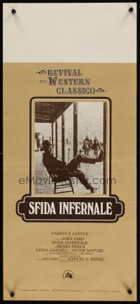 1z866 MY DARLING CLEMENTINE Italian locandina R80 John Ford, Henry Fonda, Victor Mature!