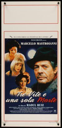 1z917 TROIS VIES ET UNE SEULE MORT Italian locandina '96 Marcello Mastroianni, Anna Galiena!