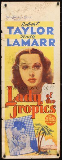 2a012 LADY OF THE TROPICS long Aust daybill '39 art of glamorous Hedy Lamarr, Robert Taylor!
