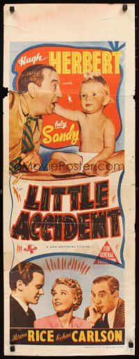 2a013 LITTLE ACCIDENT long Aust daybill '39 adorable Baby Sandy, Hugh Herbert, Florence Rice