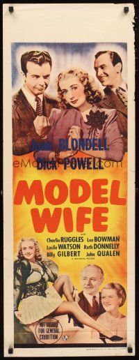 2a016 MODEL WIFE long Aust daybill '41 full-length reclining Joan Blondell in sexy outfit!