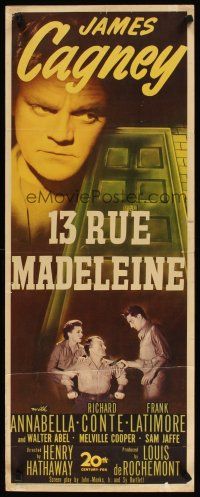 2a028 13 RUE MADELEINE insert '46 James Cagney who must stop double agent Richard Conte!