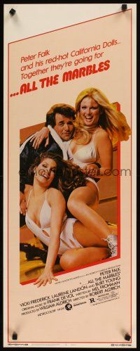 2a047 ALL THE MARBLES insert '81 great image of Peter Falk & sexy female wrestlers!