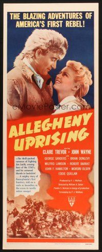 2a050 ALLEGHENY UPRISING insert R52 Claire Trevor, John Wayne, America's first rebel!