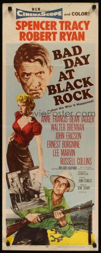2a076 BAD DAY AT BLACK ROCK insert '55 Spencer Tracy tries to find out what happened to Kamoko!