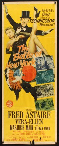 2a085 BELLE OF NEW YORK insert '52 great image of Fred Astaire with sexy Vera-Ellen!