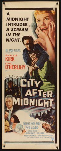 2a149 CITY AFTER MIDNIGHT insert '59 Phyllis Kirk has to hide that she loved a madman murderer!