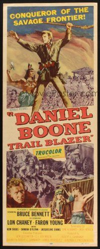 2a177 DANIEL BOONE TRAIL BLAZER insert '56 art of Bruce Bennett, conqueror of the savage frontier!