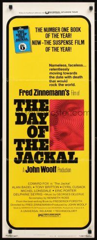 2a180 DAY OF THE JACKAL insert '73 Fred Zinnemann assassination classic, master killer Edward Fox!