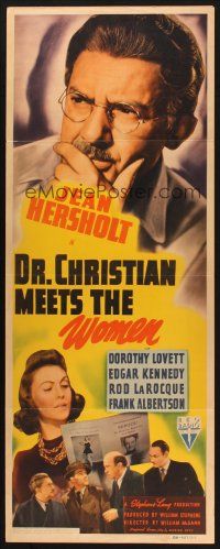 2a195 DR CHRISTIAN MEETS THE WOMEN insert '40 Jean Hersholt, Dorothy Lovett, Edgar Kennedy!