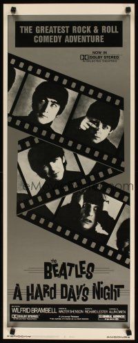 2a278 HARD DAY'S NIGHT insert R82 great image of The Beatles in their first film,rock & roll classic