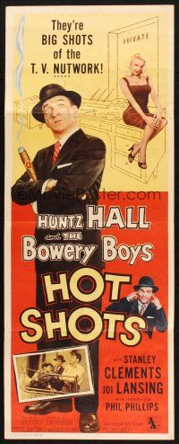 2a301 HOT SHOTS insert '56 Huntz Hall & The Bowery Boys are the big shots of the TV nutwork!