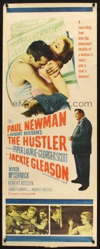 2a308 HUSTLER insert '61 pool pros Paul Newman & Jackie Gleason, plus sexy Piper Laurie!