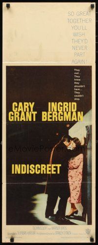 2a323 INDISCREET insert '58 Cary Grant & Ingrid Bergman, directed by Stanley Donen!