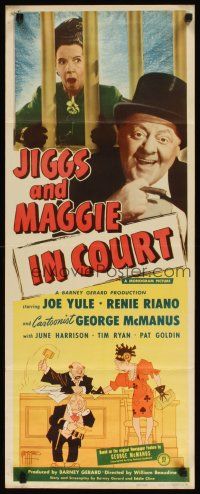 2a338 JIGGS & MAGGIE IN COURT insert '48 Joe Yule, Renie Riano, plus George McManus cartoon art!
