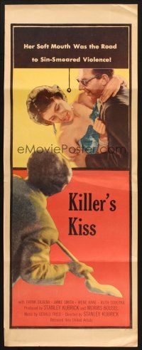 2a356 KILLER'S KISS insert '55 early Stanley Kubrick noir set in New York's Clip Joint Jungle!