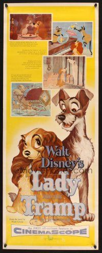 2a365 LADY & THE TRAMP insert '55 Walt Disney romantic canine dog classic cartoon!