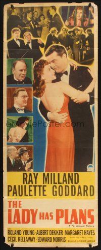 2a366 LADY HAS PLANS insert '42 great image of Ray Milland dancing with Paulette Goddard!