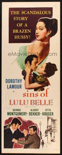 2a402 LULU BELLE insert R53 art of sexy Dorothy Lamour & w/George Montgomery!