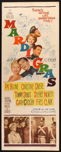 2a414 MARDI GRAS insert '58 Pat Boone, Christine Carere, Tommy Sands, Sheree North!